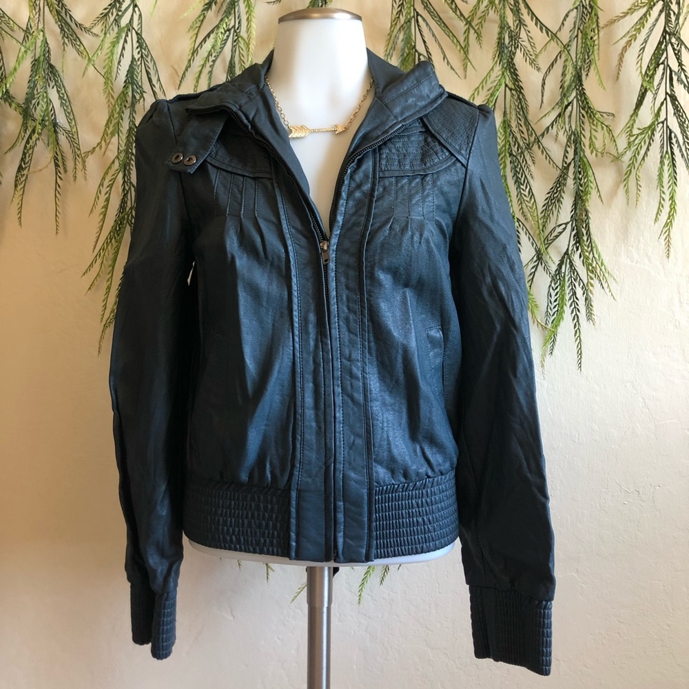 NWOT Forever 21 faux leather bomber jacket